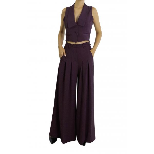 Gilet crop con rever Imperial 